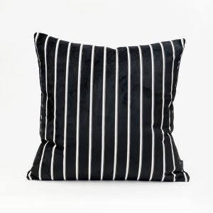 SOHO SCATTER CUSHION 600 x 600mm - TZ - MAYFAIR STRIPE col. BLACK/ WHITE