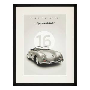 CLASSIC PORSCHE PRINT - ST002 - BLACK FRAME