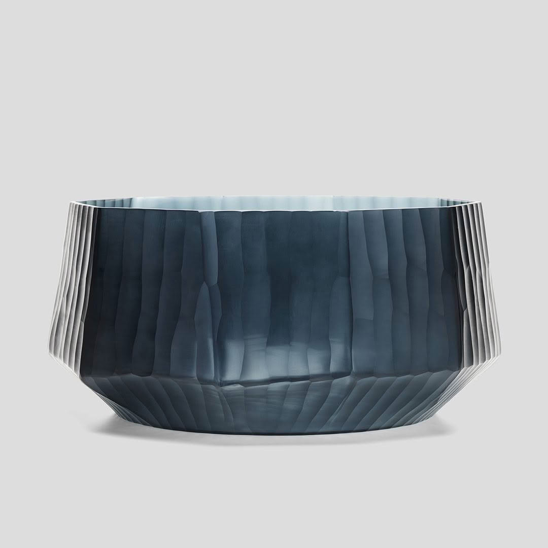 FACETTE VASE - LARGE - SAPPHIRE