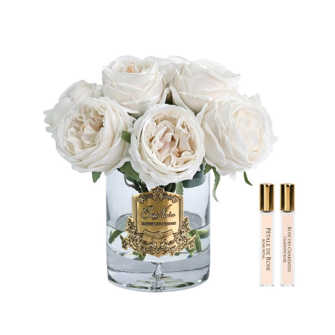 LUXURY GRAND GARDEN ROSE BUD BOUQUET - CHAMPAGNE - COTE NOIRE