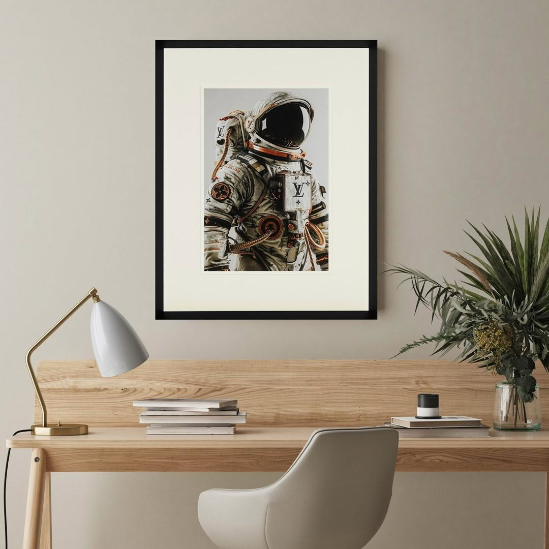 LV SPACEMAN PRINT - MAN026 - BLACK FRAME - Image 2