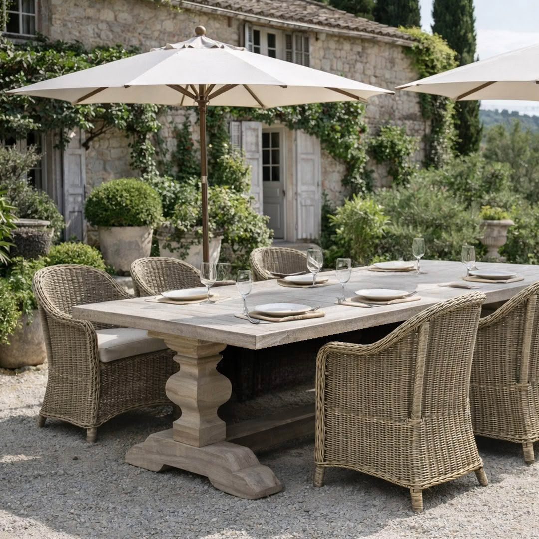 French Outdoor Rectangle Dining Table - Image 2