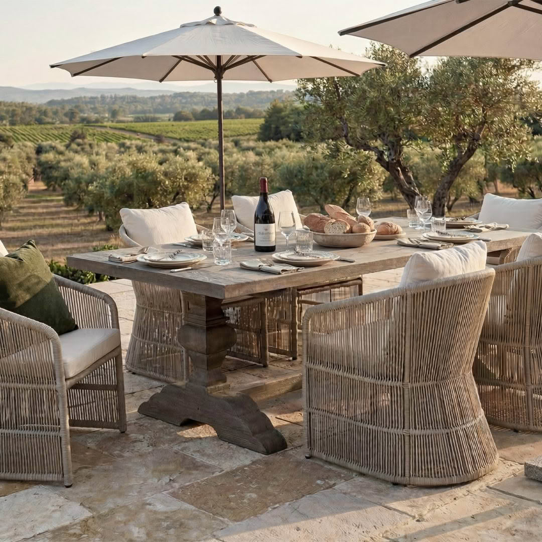 French Outdoor Rectangle Dining Table - Image 4